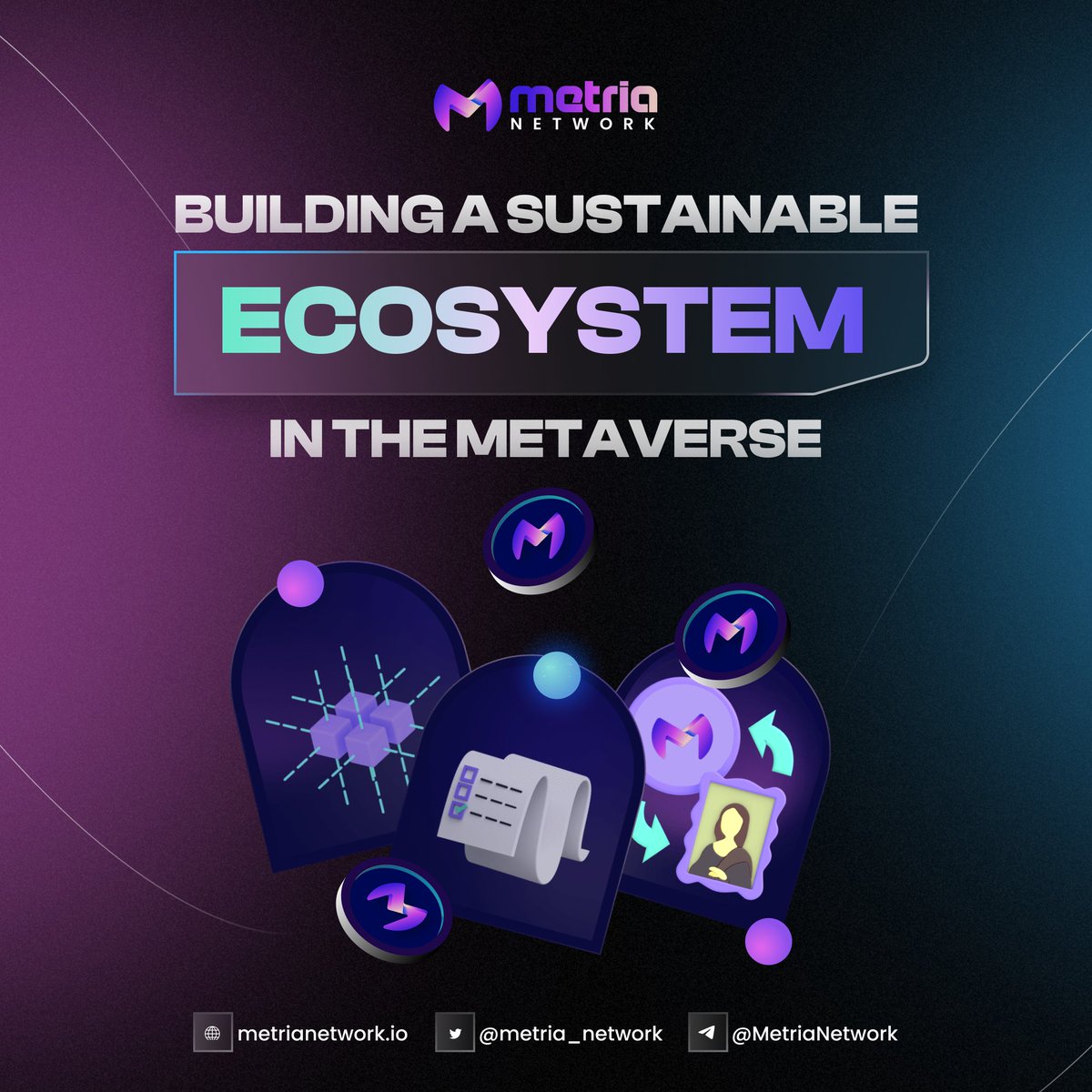 🌎 <a href="/metria_network/">Metria Network</a> aims to create a SUSTAINABLE ecosystem complete with:
✅high transaction throughput
✅advanced security
✅low transaction fees
✅multichain compatibility &amp; more!

🍃It’s also equipped with smart contracts support to enable energy efficient transactions!