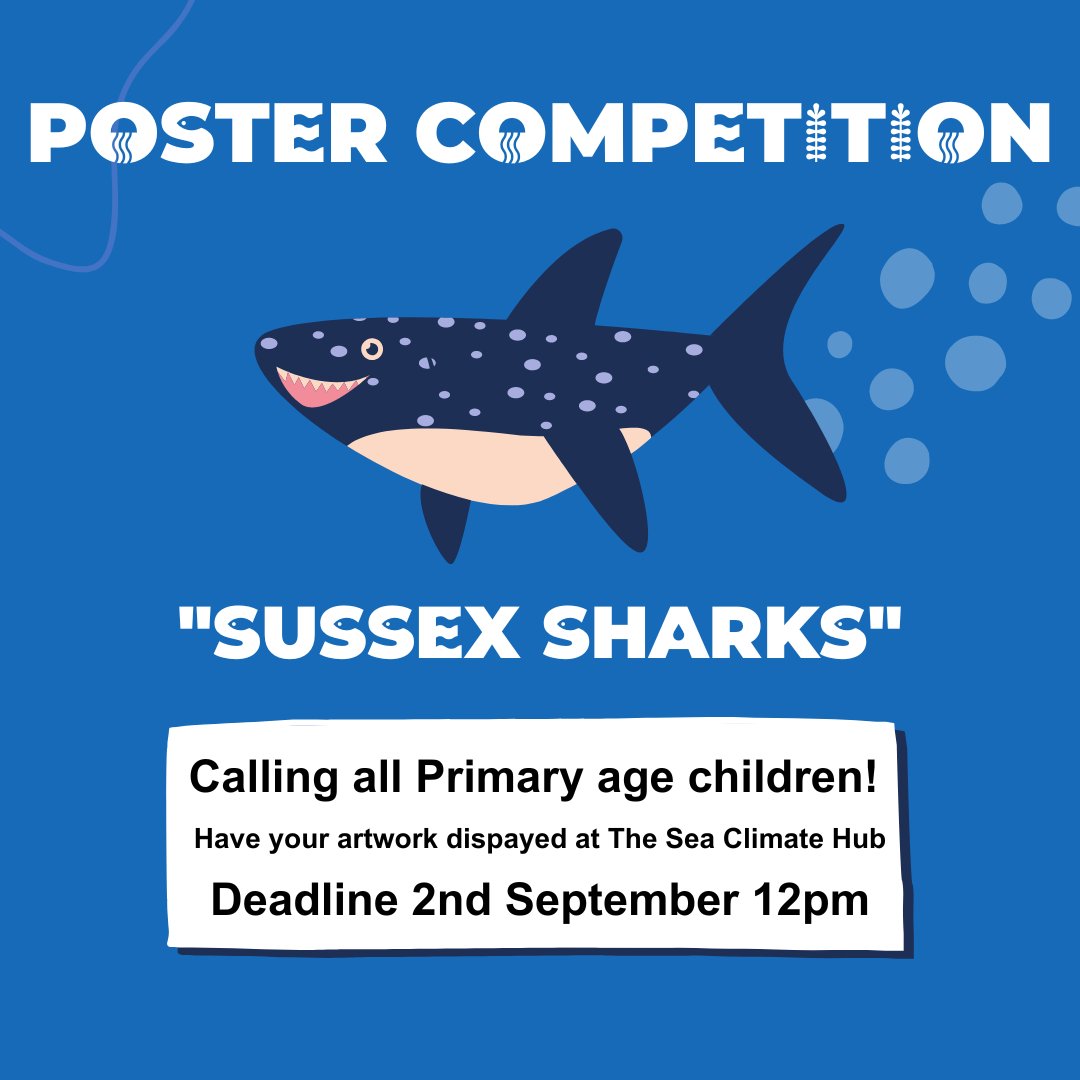 WildCoastSussex's tweet photo. Calling all Primary age children! We have so many amazing sharks, rays and skates along the Sussex coastline so we are challenging YOU to create an A4 poster showing of your favourites!

This will feature our very favourite Sussex Shark posters! 

Ts+Cs below. https://t.co/Uhw8fNRNMV