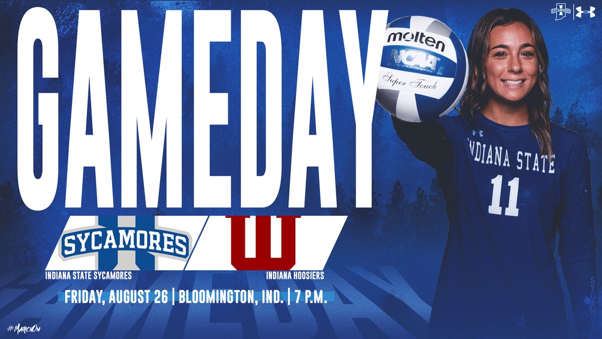 IndStVB's tweet photo. Kicking off this season with an in-state battle!

🆚 Indiana
📍 Bloomington, Ind.
⏰ 7 p.m.
🏟 Wilkinson Hall
📺 https://t.co/iZwKPywH5d ($)
📊 https://t.co/vyhh1dAORV

#MarchOn https://t.co/EFDeN3jbXT