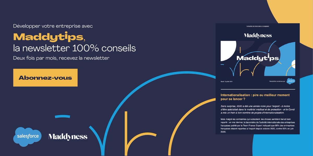 bymaddyness's tweet photo. 26% des #PME-#ETI françaises ont eu recours aux outils digitaux tel que le #CRM pour surmonter la crise sanitaire 🛠
Décryptage dans la newsletter #Maddytips 🔗 https://t.co/5QIZ8viBom
📩 Inscrivez-vous pour ne rien manquer des conseils by Maddyness : https://t.co/ydj9aWmtw5 https://t.co/CbjyOps20U