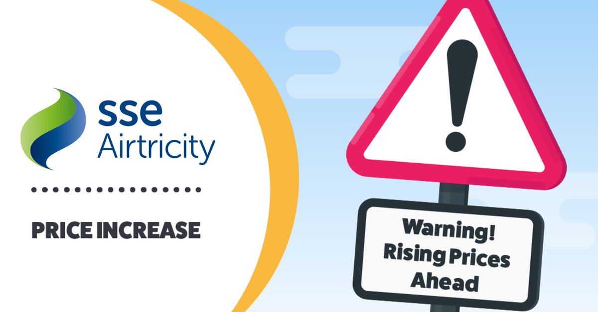 Another huge increase to SSE Airtricity Gas tariffs...up 28.3% adding around £350 to an annual bill.

Since April customers will have seen gas bills increase by almost 110% adding around £965 to a typical annual bill 
#crisis #energy bit.ly/3dXXgmq