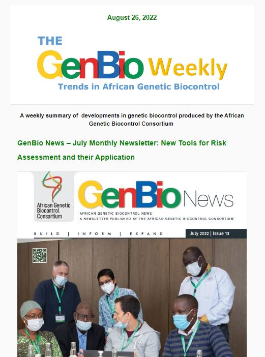 AfricaGeneBio's tweet photo. Get updated with the latest developments in genetic biocontrol by reading and subscribing to our latest weekly newsletter that comes out every Friday. 

View newsletter: https://t.co/elHTNP2vr6 

Subscription link: https://t.co/6gjUiNHV10 

#GenBioWeekly https://t.co/F9MemBlF6N