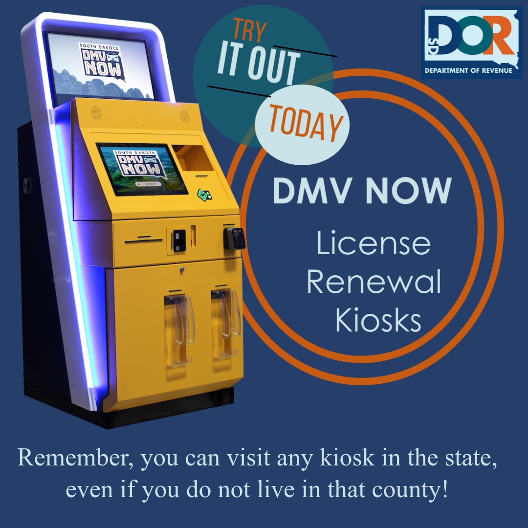 SDRevenue's tweet image. August is wrapping up, be sure to visit any one of our TWENTY TWO DMV Now Kiosks today! sddmvnowkiosk.com #DMVNow #TryItOut