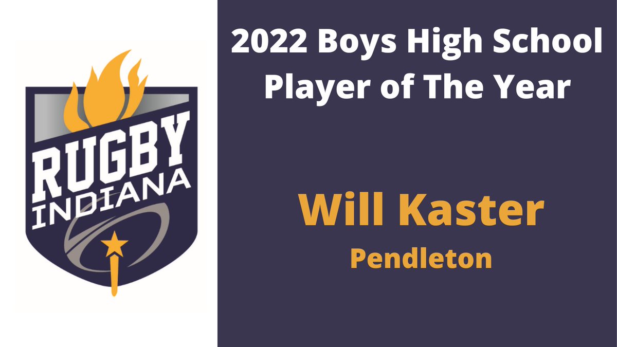 RugbyIndiana's tweet image. Congratulations to the Boys High School Player of the Year Will Kaster of Pendleton Rugby.