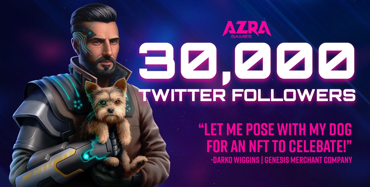 ⚡️[ 3 0  f o r  3 0 K ] ⚡️

30 WL, 48hrs.

We wouldn't be here without our companion Trixie 🐶; post a picture of your favorite pet or a pet you'd like to have.

- Like &amp; RT this tweet
- Follow <a href="/AzraGames/">Azra Games</a> &amp; <a href="/legions_legends/">Project Legends (5555)</a>
- Tag 2 friends below, and follow the directions above.