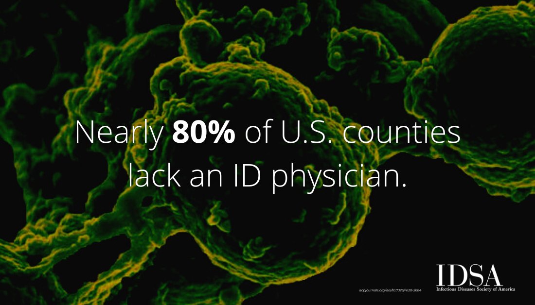 IDSAInfo's tweet photo. 80% of Americans do not have access to an ID physician. Thank you @RepLoriTrahan and @RepMcKinley for sponsoring the BIO Preparedness Workforce Act that will help close ID and #biopreparedness workforce gaps. #BIOAct #ValueofID https://t.co/Zxpk7rpXoF