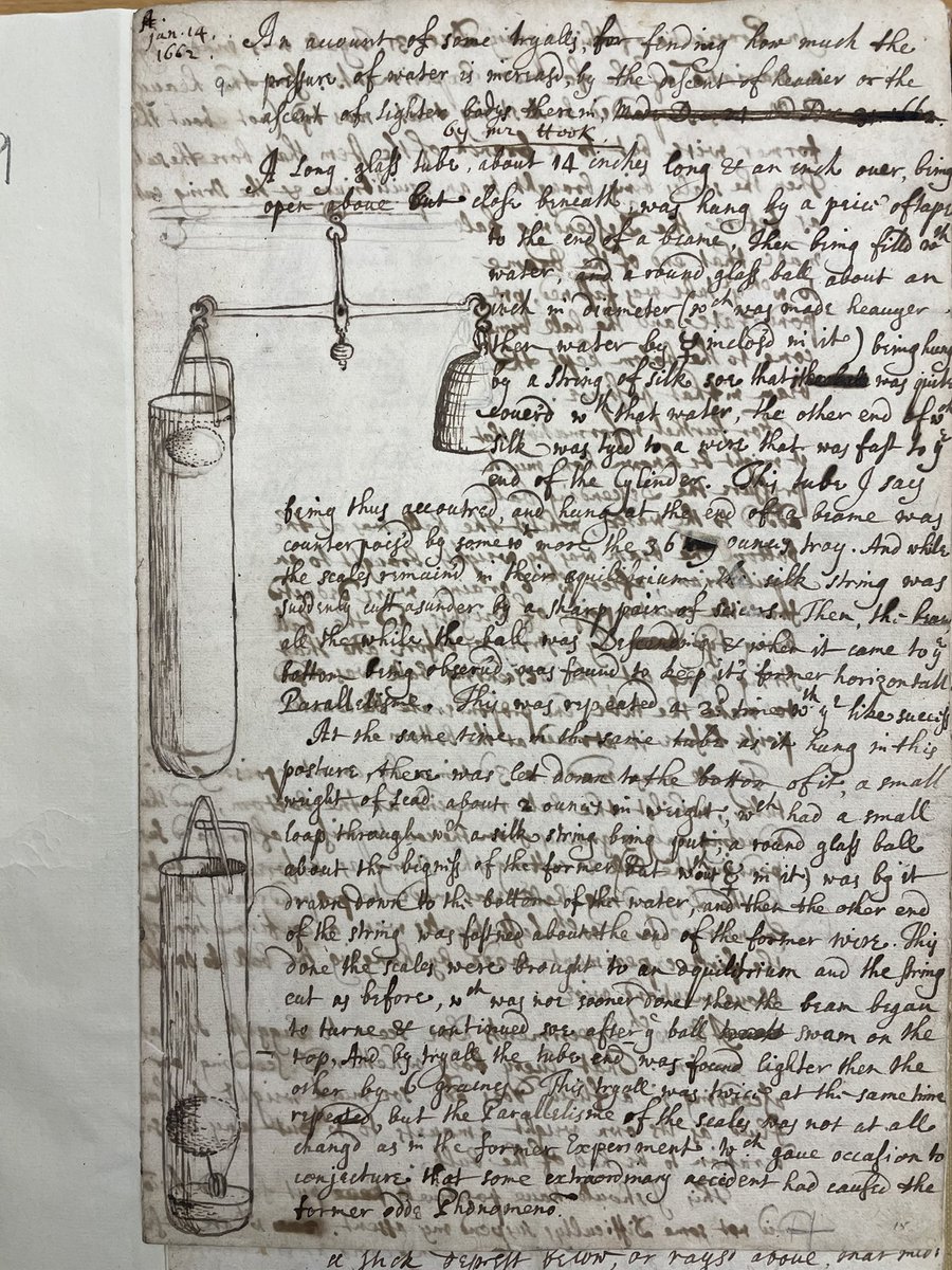 garethmckinley's tweet photo. Spent an amazingly fun afternoon in the @royalsociety library reading Hooke’s original 1674-75 papers on fluids and solids, as well as his correspondence with Newton. Here’s the original “stood on the shoulder of giants” quote… https://t.co/WEFokCphcv