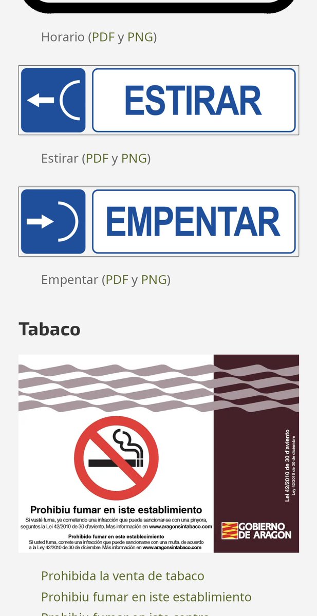 🖼️🏬  Tenemos una ripa de cartels pa establimientos traducius a l'aragonés, que hemos anyadiu en a nuestra pachina de recursos y contenius.📥📲
Podetz descargar-los y fer-los servir ,⬇️ asociacionnogara.wordpress.com/carteleria-est…