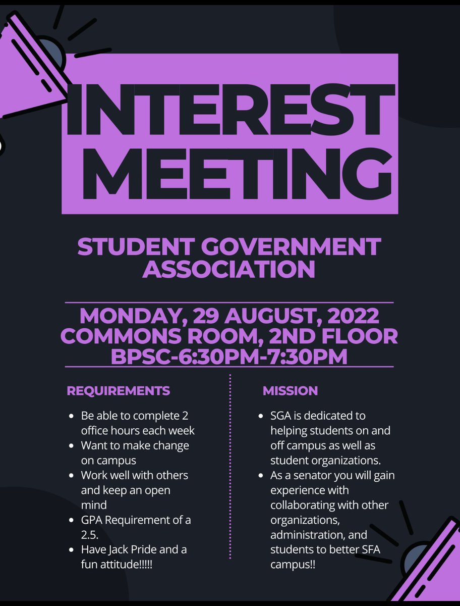 The SGA at SFA tweet media