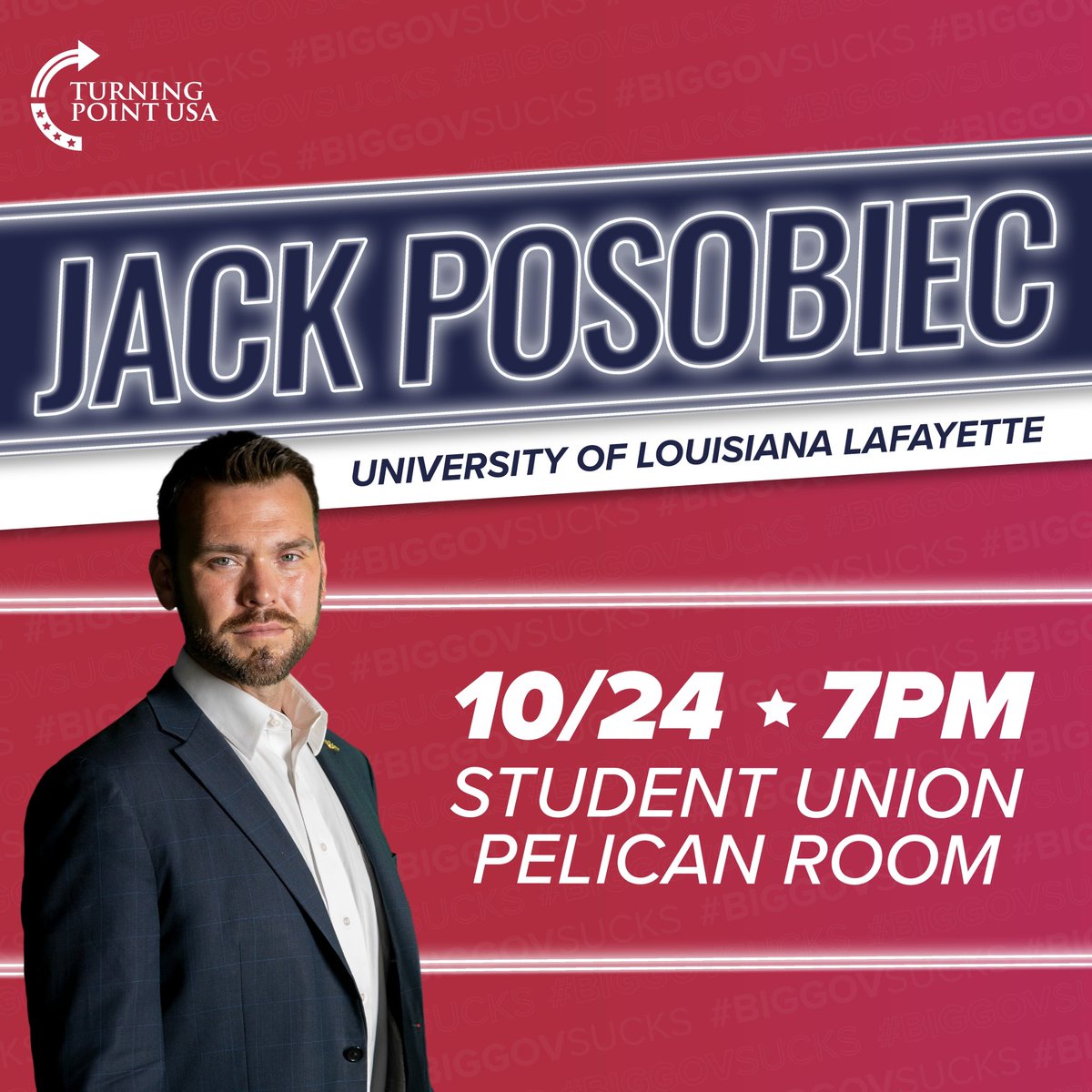 kdanielle_L's tweet photo. Look who’s coming to Louisiana! @JackPosobiec  the students at the University of Louisiana at Lafayette are working hard to make this event HUGE! So proud of all their hard work and pumped for this event🇺🇸 https://t.co/cYyaRkkRpE