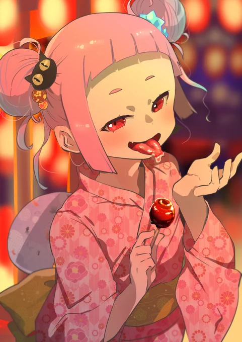 ぱっつんツインテオスガキを最近描いてなかった。こいつは絶対かき氷やりんご飴を食べた後の舌を見せてくるタイプ。 