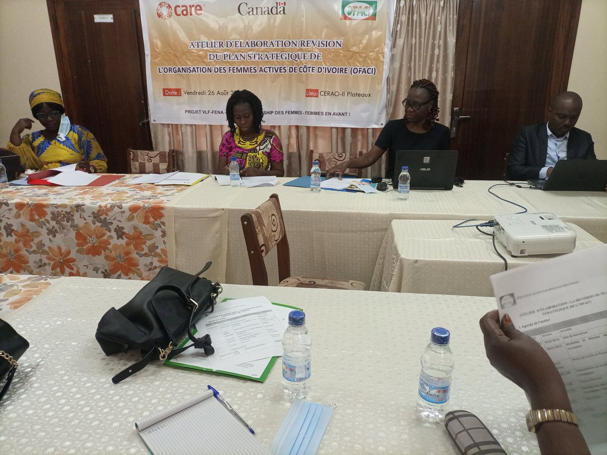 Atelier d'élaboration du plan stratégique de l'organisation des femmes actives de côte d'ivoire