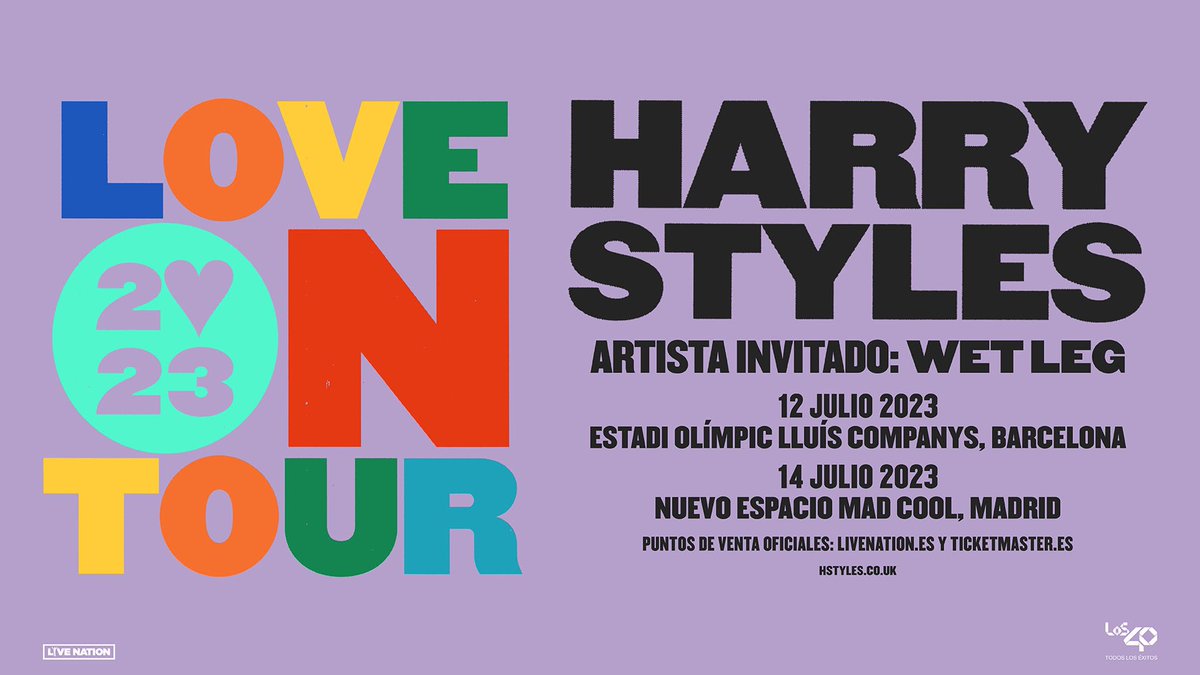 HStylesSP's tweet image. 🏟 || ¡POR FIN OS TRAEMOS EL NOTICIÓN! 

Harry volverá a España y, esta vez, a Madrid (14 de Julio) y a Barcelona (12 de Julio) en su Love On Tour 2023 🎉

¡Entradas a la venta el próximo VIERNES 2 DE SEPTIEMBRE en @TicketmasterES y @LiveNationES! 

¡NOS VAMOS A CASA!