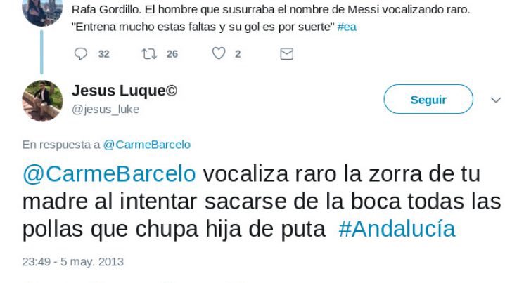 PACMAAndalucia's tweet photo. Desde PACMA pedimos la dimisión de @jesus_luke concejal de Almería. Las instituciones no pueden estar ocupadas por machistas que acosan e insultan a mujeres. Esperemos que @populares recapacite y haga entregar el acta a esta persona. https://t.co/JGCv6NIer4