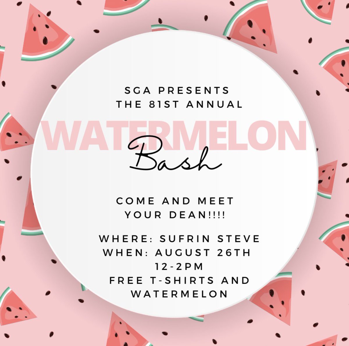 CALLING ALL JACKS!! Today is the 81st annual Watermelon Bash hosted by yours truly! We will be set up on Raguet from 12-2 PM. Come get rad shirts, college stickers, slushees, and free watermelon!!🍉🍉🪓🪓