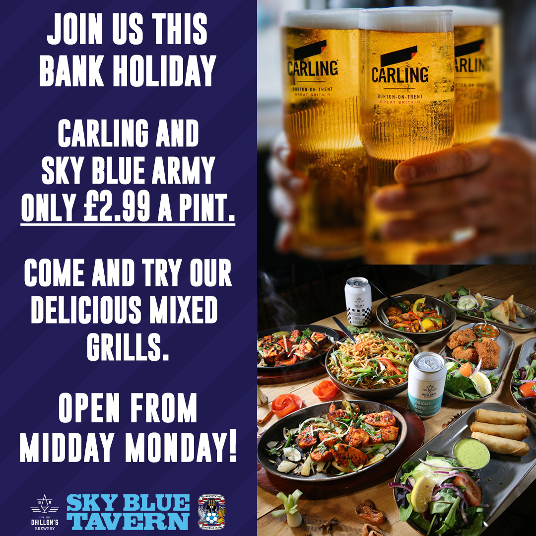 SkyBlueTavernPH's tweet photo. We are open from 12pm this bank holiday Monday!
#food #coventryfood #coventryfoodie #coventryfoodguide #midlandsfood #midlandsfoodie #coventry #coventrycitycentre #indiancusine #mixedgrill #skybluetavern #foodies #bar #beer #sportsbar #carling #bankholiday #BankHolidayMonday https://t.co/iB7BMzY40T
