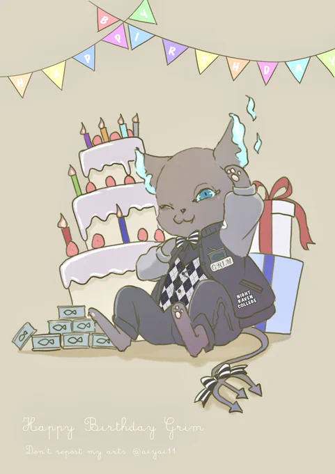 誕生日はわからないけど、健やかに育て…おそろいのジャケットでお祝いしてあげたい…#twstファンアート #ツイステファンアート  