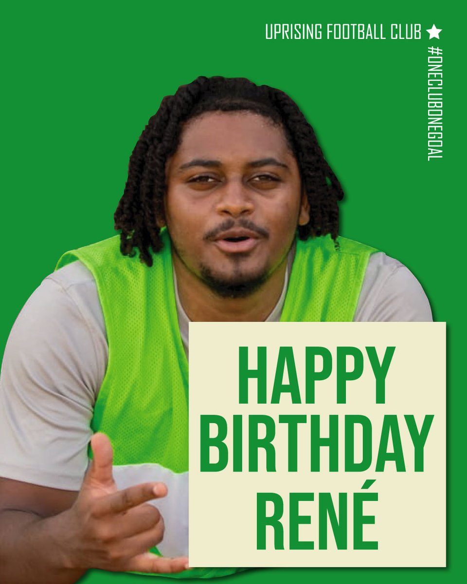 UprisingFC_ES's tweet photo. Le deseamos un muy feliz cumpleaños a nuestro jugador René Thomas @Silky0071 

Gracias por todo tu trabajo y esfuerzo! 💪🥳🎂

#OneClubOneGoal https://t.co/u9kDL1Z0IV