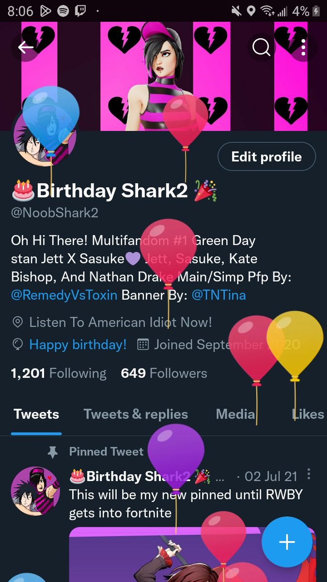 NoobShark2's tweet photo. Good Morning everyone and oh my BALLOONS! https://t.co/JR8n8DBWTb