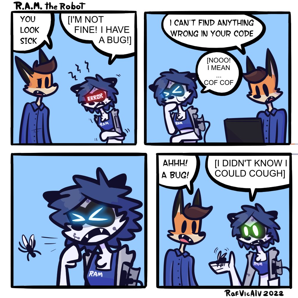 RafVicAlv's tweet photo. Bug
#furry #robot #comic https://t.co/fwNSciXZro