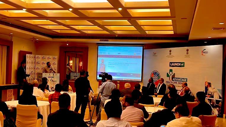 ficci_india's tweet photo. Mr Lav Aggarwal, Additional Secretary, Ministry of Health and Family Welfare, GoI addresses the curtain raiser of the 6th International Summit on Medical Value Travel ‘Advantage Healthcare- India 2023’, at FICCI, Federation House, New Delhi. https://t.co/kSP1n5quet