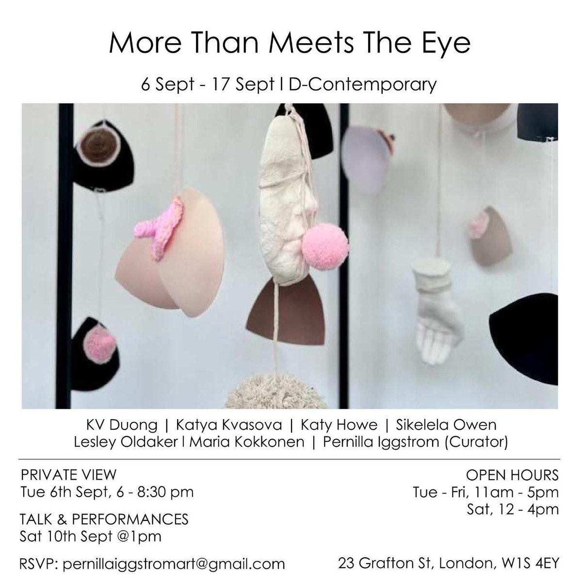 MsTittifanfan's tweet photo. excited to be showing new work and new performance work alongside 6 other artists in βmore than meets the eyeβ opening 6th September @dcontempart Iβll be performing pv night with more performances on the 10th and a curators talk by Pernilla Iggstrom #mayfairart #dcontemporary https://t.co/odTOq8Chrx