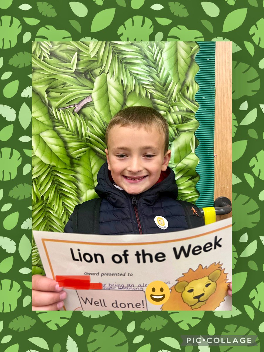 🦁🦁🦁Look at our Lion of the Week! Well done for being such an alert lion. We were very impressed with your looking and listening skills!🦁🦁🦁