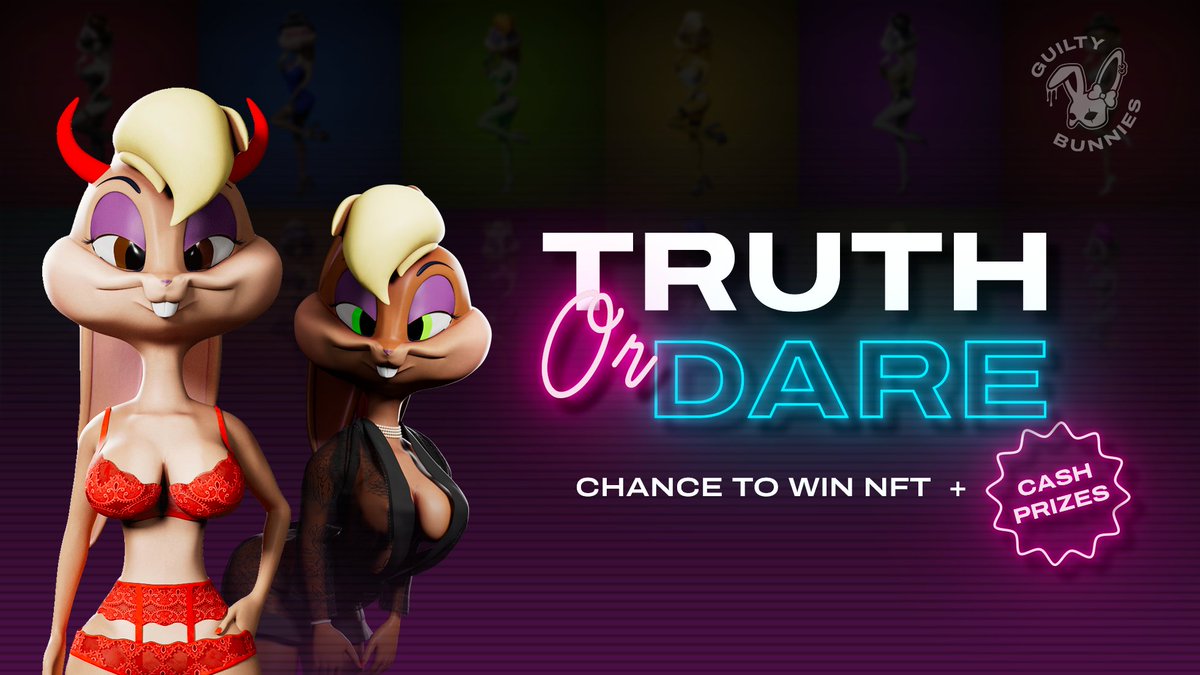 Your last chance at WL {wetlist} in Discord ENDS tomorrow. Get WET during LIVE Truth or Dare 😈💦

💦 Guilty Kiki is back with her SEXY voice 

⏰: 27th Aug, 5PM UTC 

💰 Prizes: NFTs, Cash, and Wetlist 

For a chance at WL, join our Discord 👇
discord.com/invite/eMUE52Q…