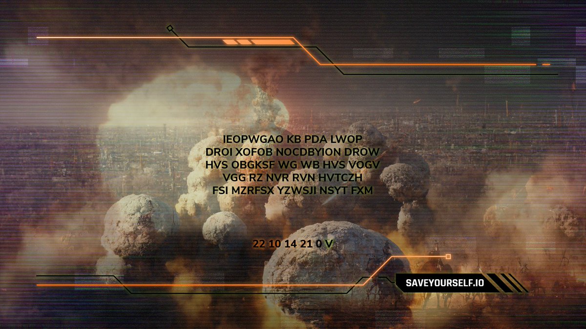Quest 20 - 'GR0UND', has begun.
Whitelist (Keys to Exon) as well as a special role will be given to those who solve it.

RT this post to have a chance to get a WL spot.

We're all going to survive. 

discord.gg/saveyourself

#NFTs #Whitelists