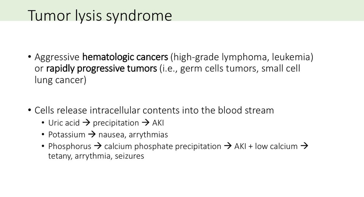 #TumorLysisSyndrome etiology and mechanism