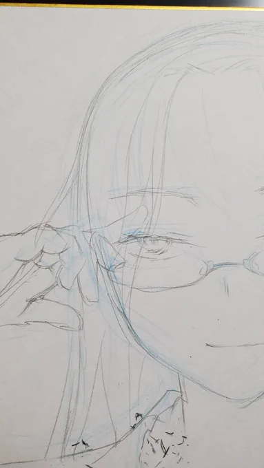 色紙を描き始めました 