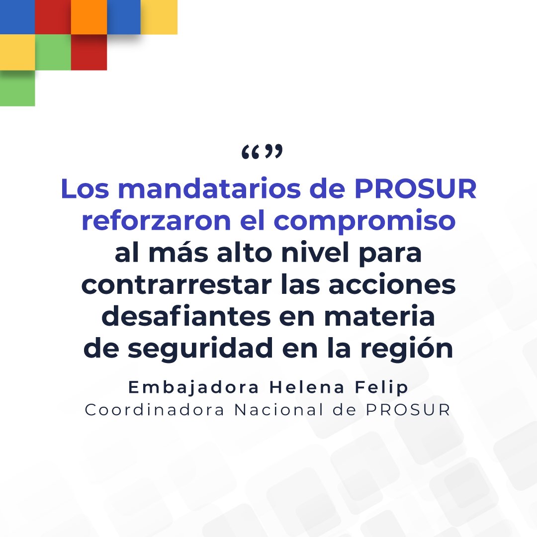 ForoProsur's tweet photo. La Embajadora Helena Felip, Coordinadora Nacional de #PROSUR y Directora General de Política Multilateral del @mreparaguay destacó los compromisos asumidos en materia de seguridad en el VII Encuentro de Presidentes de PROSUR.
Lee la nota aquí ➡️https://t.co/7vV9fdRvDJ https://t.co/nYv0BruCXA