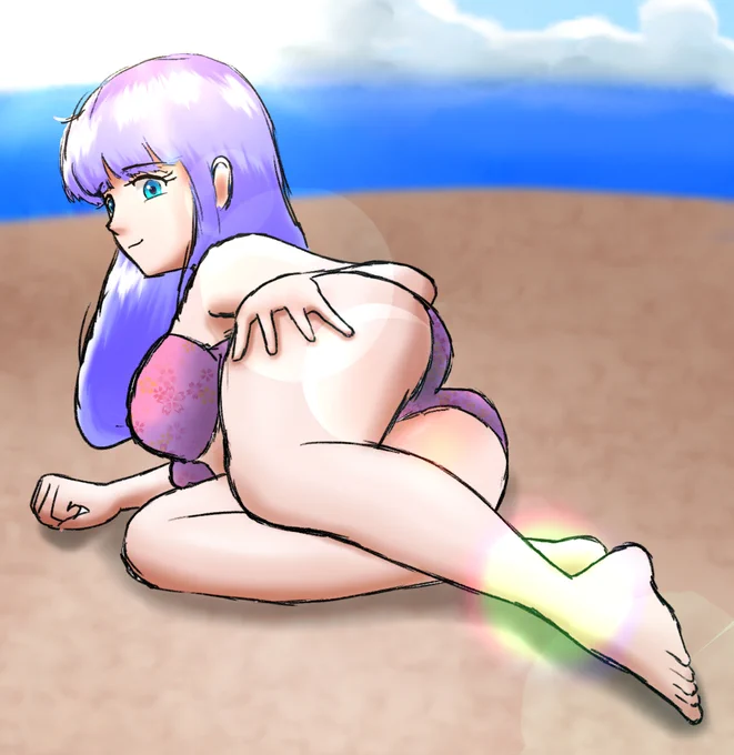 #ワンドロ #椎崎ODS お題:寝転び2あまり描かない構図は難しい 
