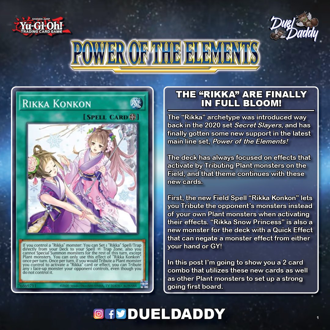 1/2) After last week's surprising win at the 2022 EU Championships, I knew  I needed to take a look at the latest additions for the Rikka archetype  for my next POTE strategy.