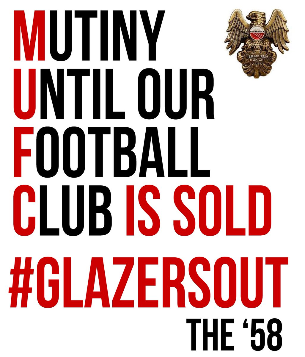 mufc7Glazersout's tweet photo. Just sell already! We ain't stopping until you're gone! #GlazersOutNOW https://t.co/JjPx9CRMSX