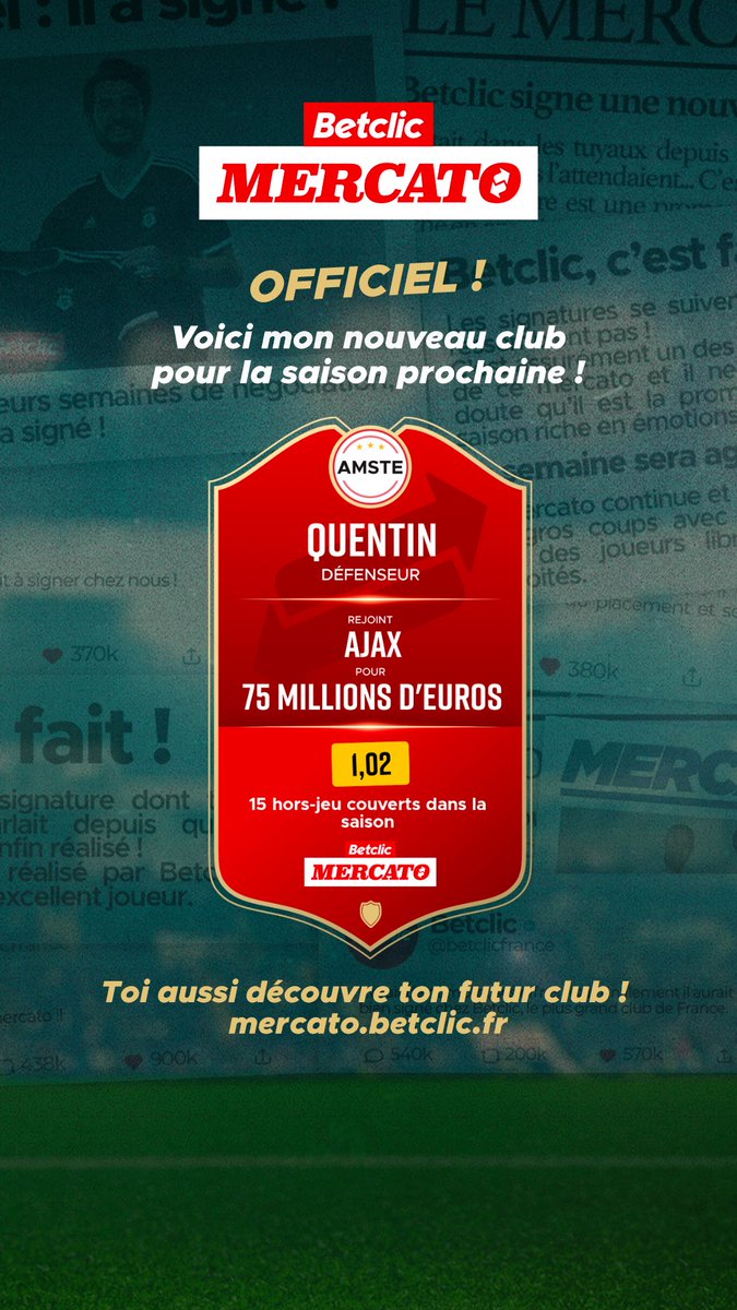 QuentinYonisAll's tweet photo. @Betclic #MercatoBetclic en lieu et place de Martinez 😁 https://t.co/gHQRqaTSuJ