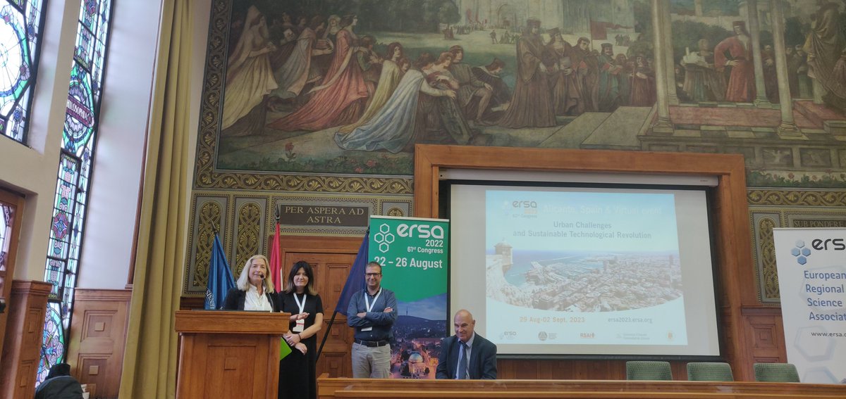 After a wonderful #ERSA2022 in a welcoming and very friendly #Pécs, it is the turn of #Alicante for #ERSA2023.
Don't miss it!
<a href="/PalomaTaltavull/">Paloma Taltavull</a>, @alama_sabater, @fernandorubiera &amp;, of course, the <a href="/AECR3/">AECR</a> will deliver a peach of a conference.