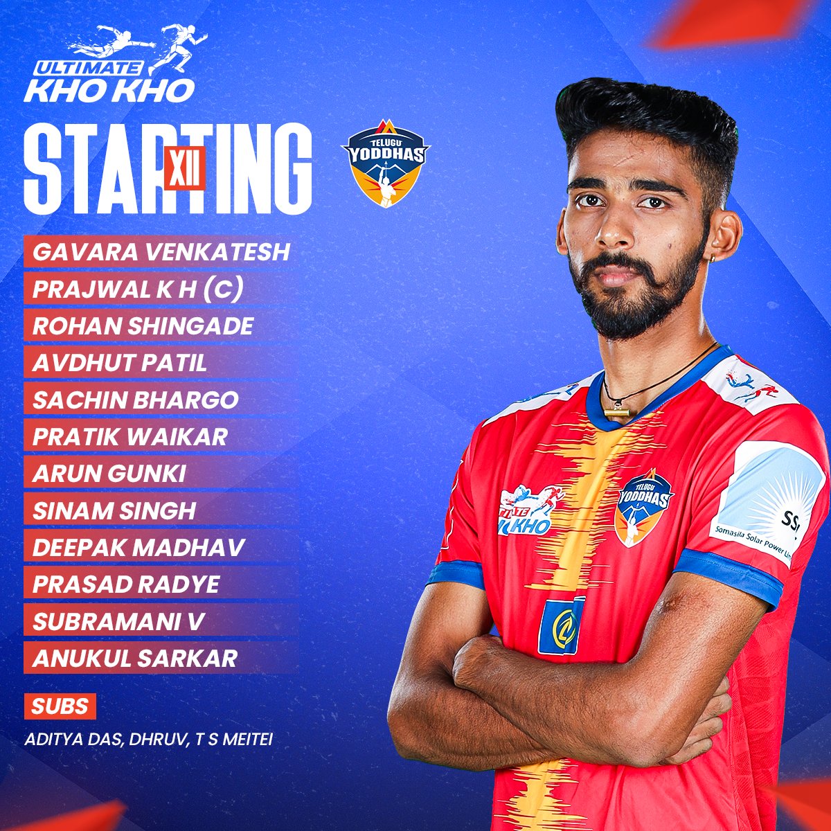 ultimatekhokho's tweet photo. For @MumbaiKhiladis, it is about retribution 💪
For @TeluguYoddhas, it's about reaching the 🔝 of the table 💥
The lineups for this mouth-watering clash are in 📰
#MKvTY #UltimateKhoKho #IndiaMaarChalaang #AbKhoHoga #KhoKho https://t.co/HMIp9IpZGV
