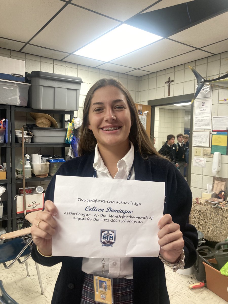 STMEnvScience's tweet photo. Amazing EcoWarrior homeroom again this year under leadership of August Cougar of the Month Colleen Domingue. First class to get 20 #CANStruction per student and breakfast from Chick-fil-A! https://t.co/sLub4hQ4G3