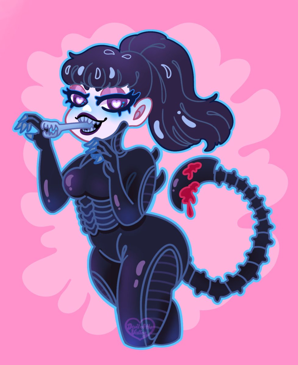Devilofthevlly's tweet photo. Here’s a matching set of bishoujo predator &amp; xenomorph babes ✨💕

#devilofthevalley #horrorbishoujo #horrorpinup #Predator #xenomorph #PreyMovie #Yautja #alien #monstergirls #monstergirlart #alien1979 #creepycute #yamikawaii #creepycuteaesthetic #HorrorFan #horrorfanart https://t.co/TMjQ1xVyz9