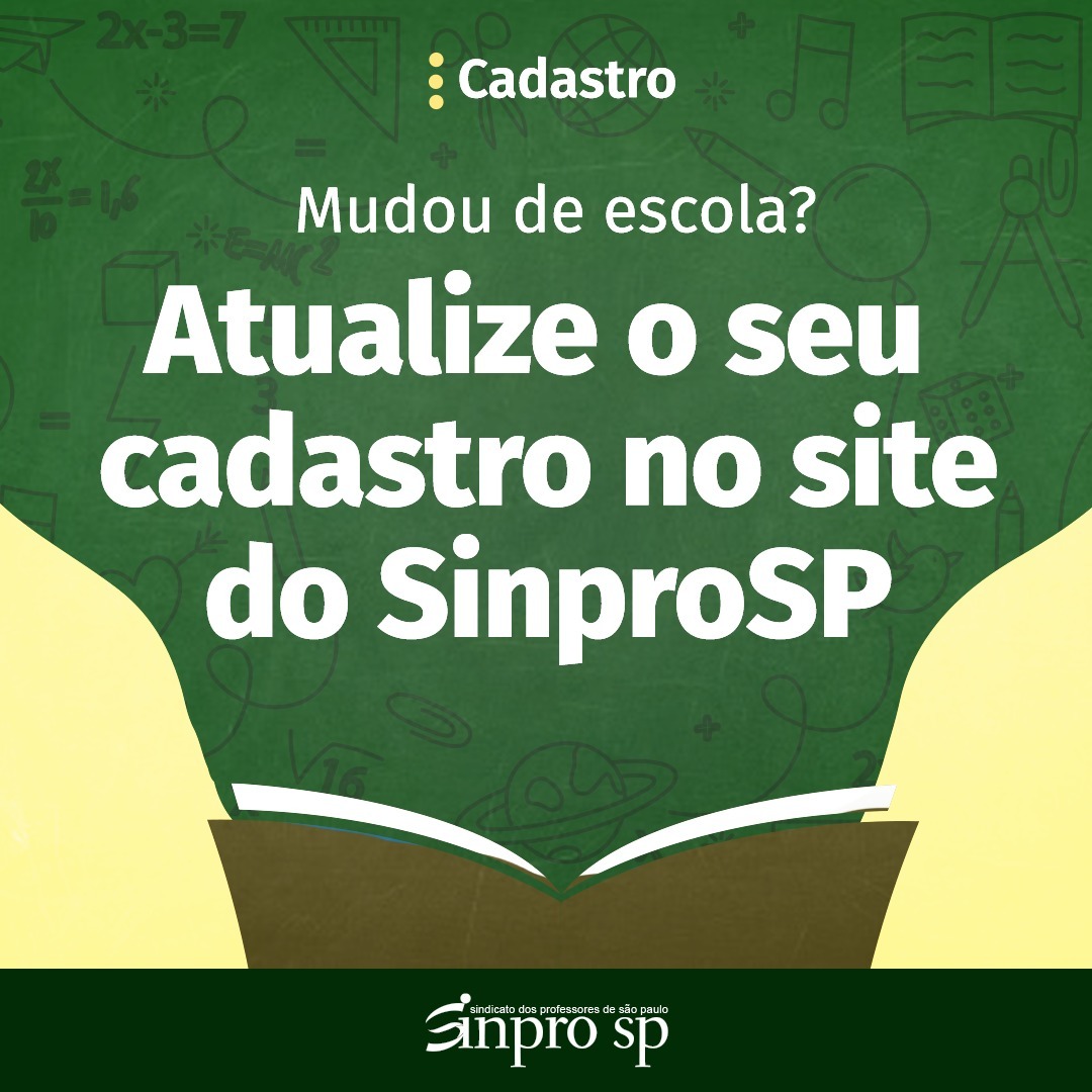sinprosp's tweet image. Atualize seu cadastro no site do SinproSP!

bit.ly/3PPQCfd

#cadastro #sinpro #sinprosp #sindicatodosprofessoresparamet
