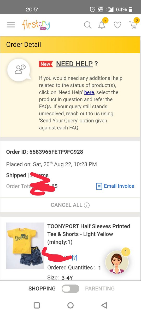 AnjuSaini3's tweet photo. Hi @firstcryindia, Appreciate if you could share any update on this order. It was supposed to be delivered today..I am traveling tomorrow. Please cancel the order if you can't deliver on time.. https://t.co/DAGb2dS1Rd
