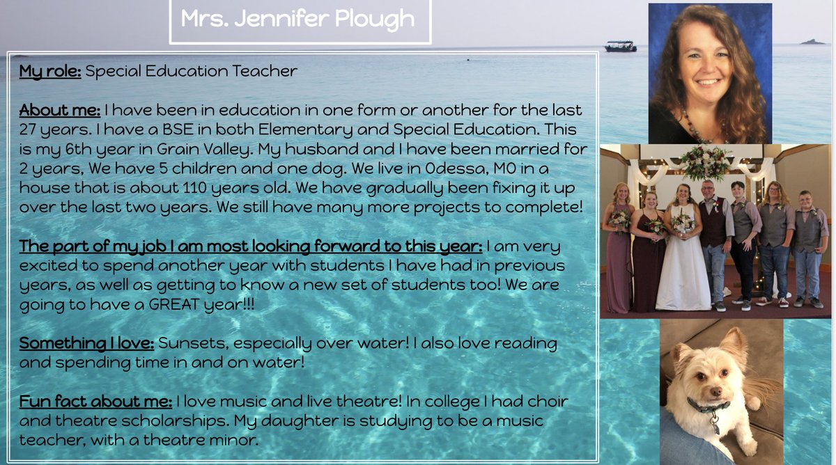 MPeterson311's tweet photo. Feature a staff member: Today's featured staff member is Jennifer Plough! Jennifer is a special education teacher at Matthews! @GV_Schools #METeach https://t.co/Qb79K8v6Uw