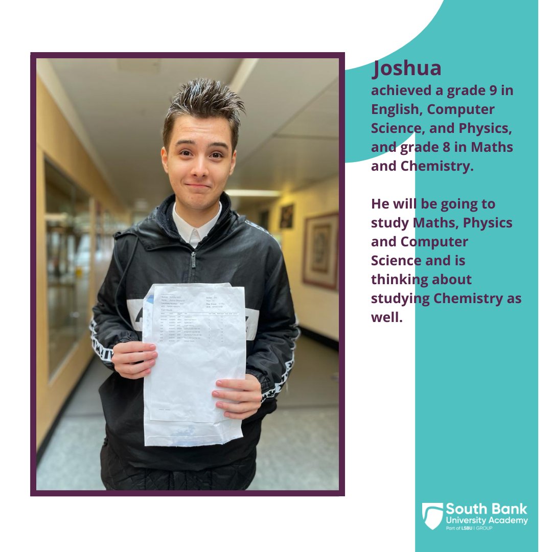 #SBUA Top Performing Students 
No. 1 Joshua 
#gcseresultsday2022 

Huge congratulations to you Joshua!