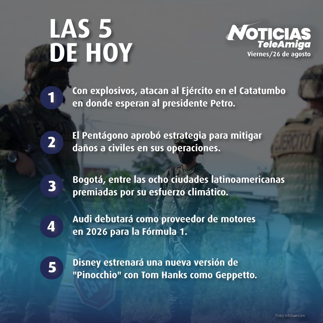 Canalteleamiga's tweet photo. 🎬 Estos son los hechos más importantes de hoy viernes #26deAgosto de 2022
La ampliación de estas y otras noticias en nuestra emisión central de lunes a viernes a las 6:30 p.m. y en nuestra señal en vivo https://t.co/eb5n2Btlg1
#Teleamiga #Televisión #noticias https://t.co/001SqzSCJE