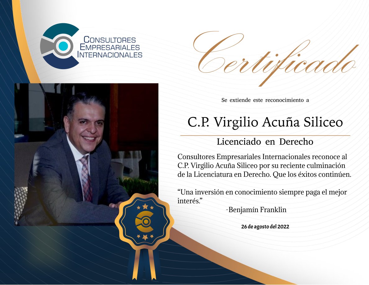 ceiconsultor's tweet photo. Felicitamos con gran alegría al C.P. @villo_as  al C.P. @gabrielnestor por la culminación de la Licenciatura en Derecho, la preparación es un elemento importante para afrontar los retos del futuro, muchas felicidades. https://t.co/XRt3YzuLEq