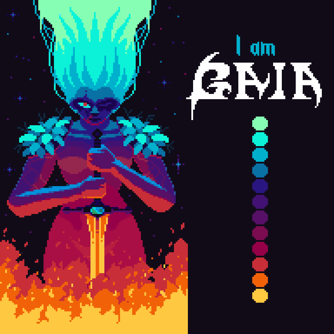 Inkpendude's tweet photo. New drawing inspired by the song GAIA by my fav band @Kinggizzard (please notice me)
#pixelart #ドット絵 #aseprite https://t.co/kbmQwE1Bte