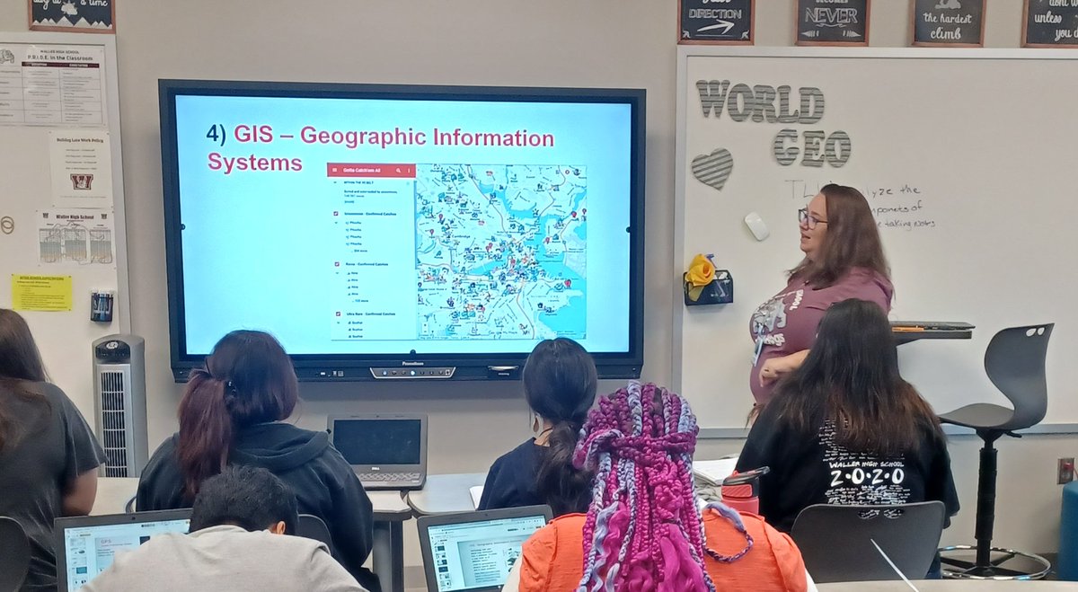 kimseiley's tweet photo. Mrs. LaRose is one of our World Geography and Lead Worthy teachers. She loves her students! 
Mrs. LaRose has her students engaged in learning about GPS and GIS.
#WISDGreatness
#wallersocialstudies
#bestdepartmentever
@Waller_HS https://t.co/HTcNrz1u87