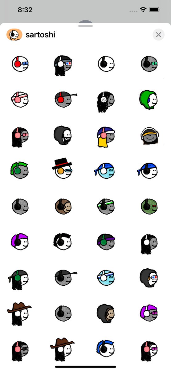 🚨 sartoshi stickers v1.69 out now
👽 lots of new mfers, even some apes and aliens!
🙊 is definitely something hype
🙏 ty @m4rsh___ for helping mfers quit smoking
📲 download now

apps.apple.com/sg/app/sartosh…

<a href="/unofficialmfers/">mfers</a>