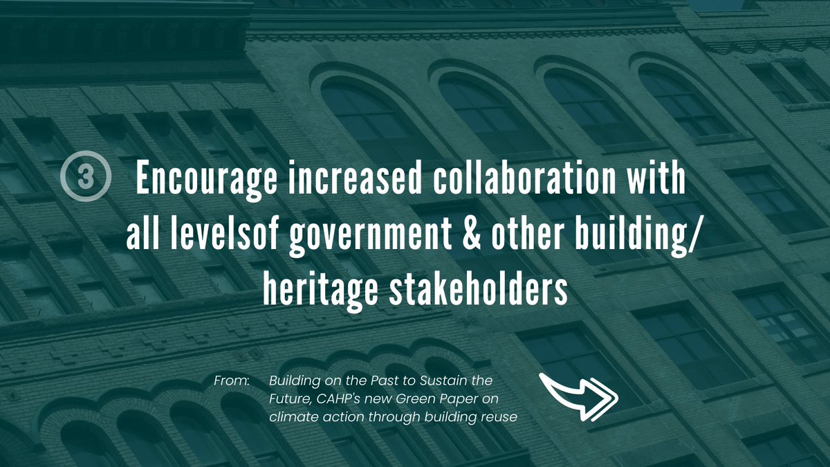 cahpacecp's tweet photo. With its newly released Green Paper, CAHP continues to be part of the conversation on building reuse as #ClimateAction
With 5 calls to action, there are recommendations on how to advocate for #BuildingReuse as positive climate action. Download the report:
https://t.co/mk0iHGUNky https://t.co/s1JffG8sjh
